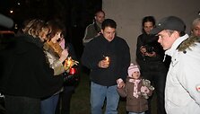 Akcijos akimirka prie Generalinės ir Vilniaus apygardos prokuratūros pastato