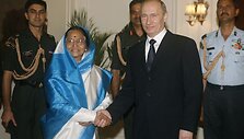 Indijos prezidentės Pratibhos Pati ir Vladimiras Putinas