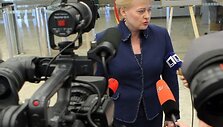 Dalia Grybauskaitė  prie&scaron; posėdį.