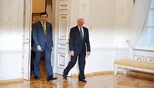 Akimirka i&scaron; prezidentų susitikimo