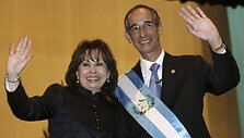 Sandra Torres de Colom jos su vyras Alvaro Colomas
