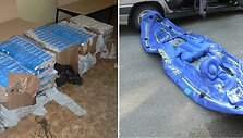 Sulaikyta kontrabanda ir kontrabandininkų transporto priemonė