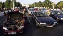 Protesto akcijos akimirka
