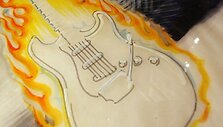 J.Hendrixo sudegusi gitara.