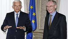 Lietuvoje lankysis EP pirmininkas Jerzy Buzek (kairėje).