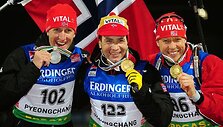 Garbės pakylą užėmė vien Norvegijos biatlonininkai