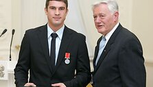 Daugirdas &Scaron;emiotas ir prezidentas Valdas Adamkus