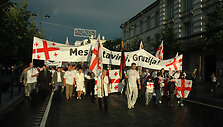 Gruzijos palaikymo mitingo eisena