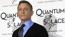 Aktorius Danielis Craigas per filmo &bdquo;Paguodos Kvantas&ldquo; premjerą