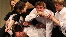 Teatro NO99 spektaklis &bdquo;Kaip ai&scaron;kinti paveikslus negyvam triu&scaron;iui&ldquo;