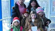 Jurgis Didžiulis su organizacijos &bdquo;Gelbėkit vaikus&ldquo; globotiniais