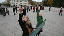 Vilniaus Katedros aik&scaron;tėje &ndash; akcija Pasaulinei psichikos sveikatos dienai paminėti.