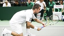 Luka Gregorcas ir Gregas Žemlja Daviso taurėje Vilniuje žaidė prie&scaron; Lauryną Grigelį ir Ričardą Berankį ir pralaimėjo po dramati&scaron;kos kovos 