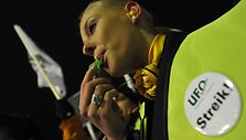 Frankfurto oro uoste &ndash; darbuotojų streikas.