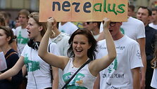 Spalvinga VU eisena &bdquo;nudažė&ldquo; Vilniaus centro gatves. 