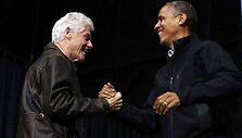 Billas Clintonas ir Barackas Obama