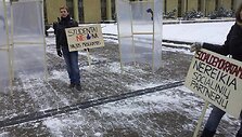 Studentų protesto akcija