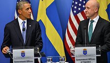 Barackas Obama ir &Scaron;vedijos ministras pirmininkas Fredrikas Reinfeldtas