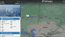 Portalo &bdquo;FlightRadar24&ldquo; duomenimis, lėktuvo skrydžio mar&scaron;rutas apėmė Altajaus kra&scaron;tą, Tiumenę, Jekaterinburgą ir Kazanę.