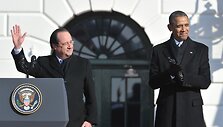 Barackas Obama ir Francois Hollande'as