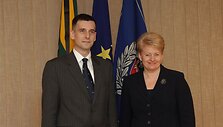 Dalia Grybauskaitė ir naujai paskirtas VSD vadovas Gediminas Grina 