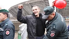 Kauno stadione kilo masinės riau&scaron;ės.