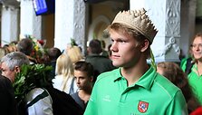 Jaunųjų atletų sutiktuvės Vilniaus oro uoste
