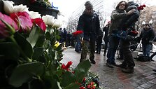 Rusijos gyventojai pagerbia katastrofos aukas
