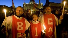 Vatikane protestavo Italijos gėjai.