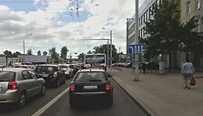 Vaizdas per registratorių Vilniaus troleibusuose