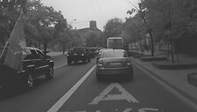 Vaizdas per registratorių Vilniaus troleibusuose