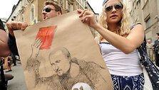 Menininkų protestas prie&scaron; V.Putiną Maskvoje