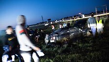Avarija &bdquo;Aurum 1006 km&ldquo; lenktynių traukos varžybose: finale nuo kelio nulėkė &bdquo;Nissan GT-R&ldquo;