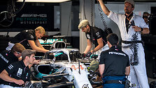 &bdquo;Mercedes&ldquo; komandos bolidų specialus dažymas F1 Vokietijos GP