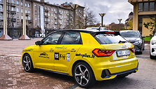 &bdquo;Audi A1 Sportback&ldquo;, konkurso &bdquo;Metų automobilis 2020&ldquo; dalyviai prie Martyno Mažvydo bibliotekos