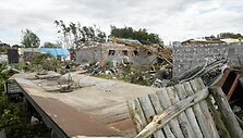 Viesulas &scaron;iaurės Lenkijoje pridarė nuostolių, žuvo žmogus