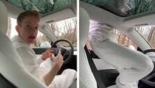 Eksperimentas su &bdquo;Tesla&ldquo; autopilotu