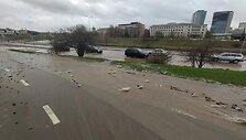 Vilnius, patvinusi Upės gatvė