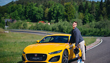 Mantas Stonkus su Karoliu Rai&scaron;iu i&scaron;bandė &bdquo;Jaguar F-Type&ldquo;