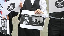 &bdquo;No theatre&ldquo;  ir Vido Bareikio protestas prie&scaron; vieną i&scaron; svarbiausių teatro festivalio &bdquo;Sirenos&ldquo; svečių