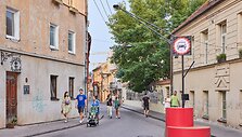 Sostinės Paupio gatvėje tęsiamas i&scaron;manus eismo testavimas