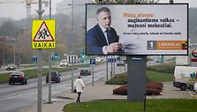 Politinė reklama Vilniuje rinkimų dieną
