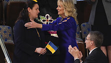 Ukrainos ambasadorė  Oksana Markarova ir JAV pirmoji ponia Jill Biden