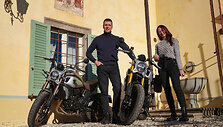 Arūnas Gelažninkas su žmona Emilija Italijoje keliavo motociklais