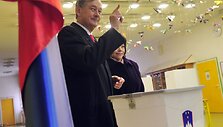 Balsuoja Slovėnijos prezidentas Danilo Turkas