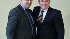 Krzysztof&lsquo;as Banaszek&lsquo;as i&scaron; kairės ir Algimantas Ra&scaron;čius