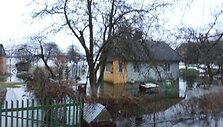 Patvinęs Nemuno žemupys ties Pagėgiais