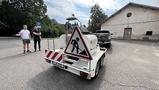 Deflektometras, kuriuo kelininkai tiria asfalto kokybę
