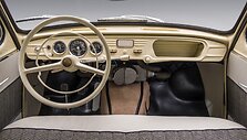 1959 m. &Scaron;koda Octavia interjeras (Gamintojo nuotr.)