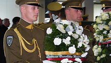 Kosove žuvusio muitinės pareigūno Audriaus &Scaron;enavičius laidotuvės Anyk&scaron;čiuose